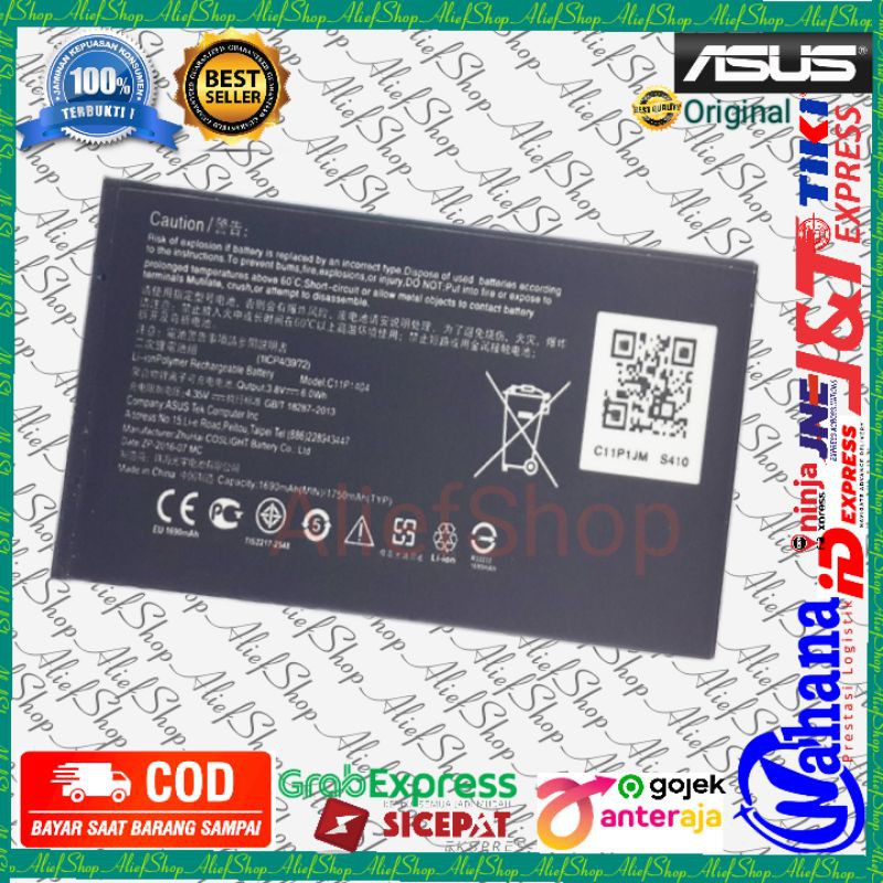 Batrai Asus Zenfone 4 pedfone mini T001 ZC451TG Z00SD Batre C11P1404 Baterai Original Battery