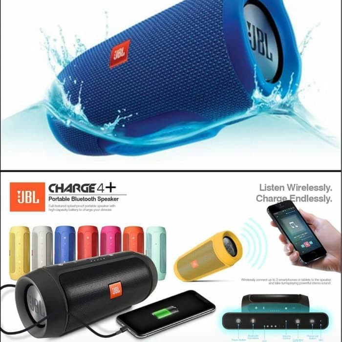 Terbaru JBL SPEAKER WIRELESS BLUETOOTH PORTABLE SPEAKER CHARGE MINI 4+