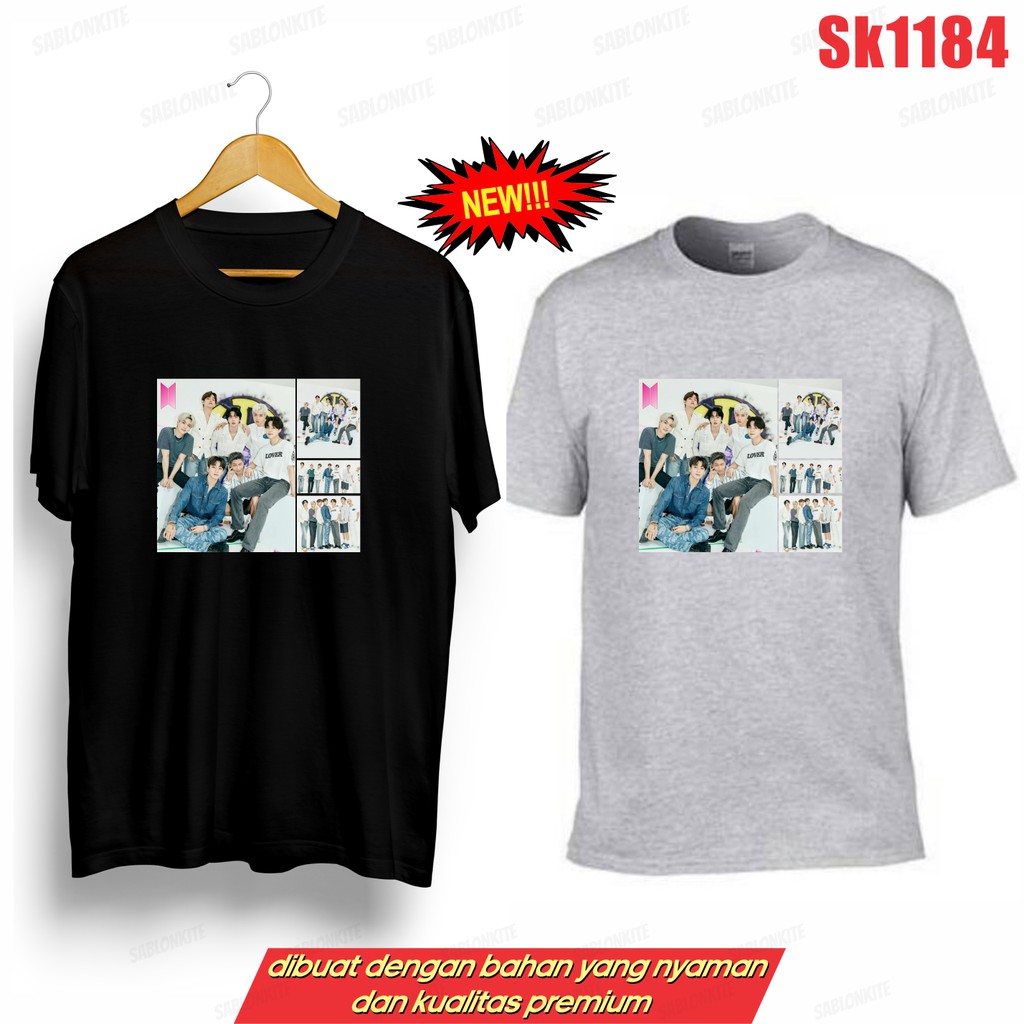 MURAH!!! KAOS KPOP FULL MEMBER SK1184 FG JK RM SG V JIN JM UNISEX COMBED 30S