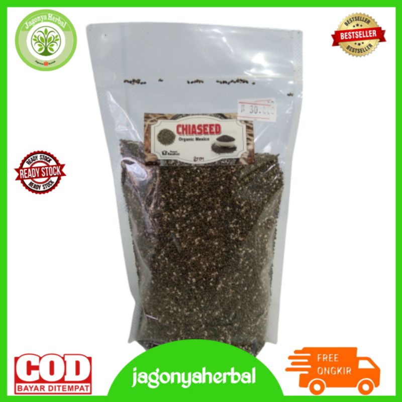 

CHIASEED 250G / BLACK CHIA SEED ORGANIC 250GR DARI MEXICO KAYA OMEGA 3, ANTIOKSIDAN, LEBIH KAYA DARI ALMOND