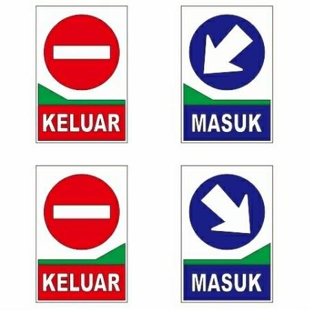 Custom. Rambu Lalu Lintas Masuk (In) dan Keluar (Out)