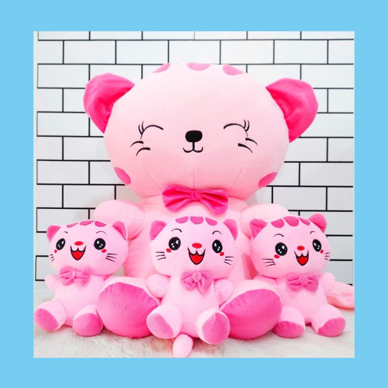 Paket Hemat Boneka Beranak kucing kawai