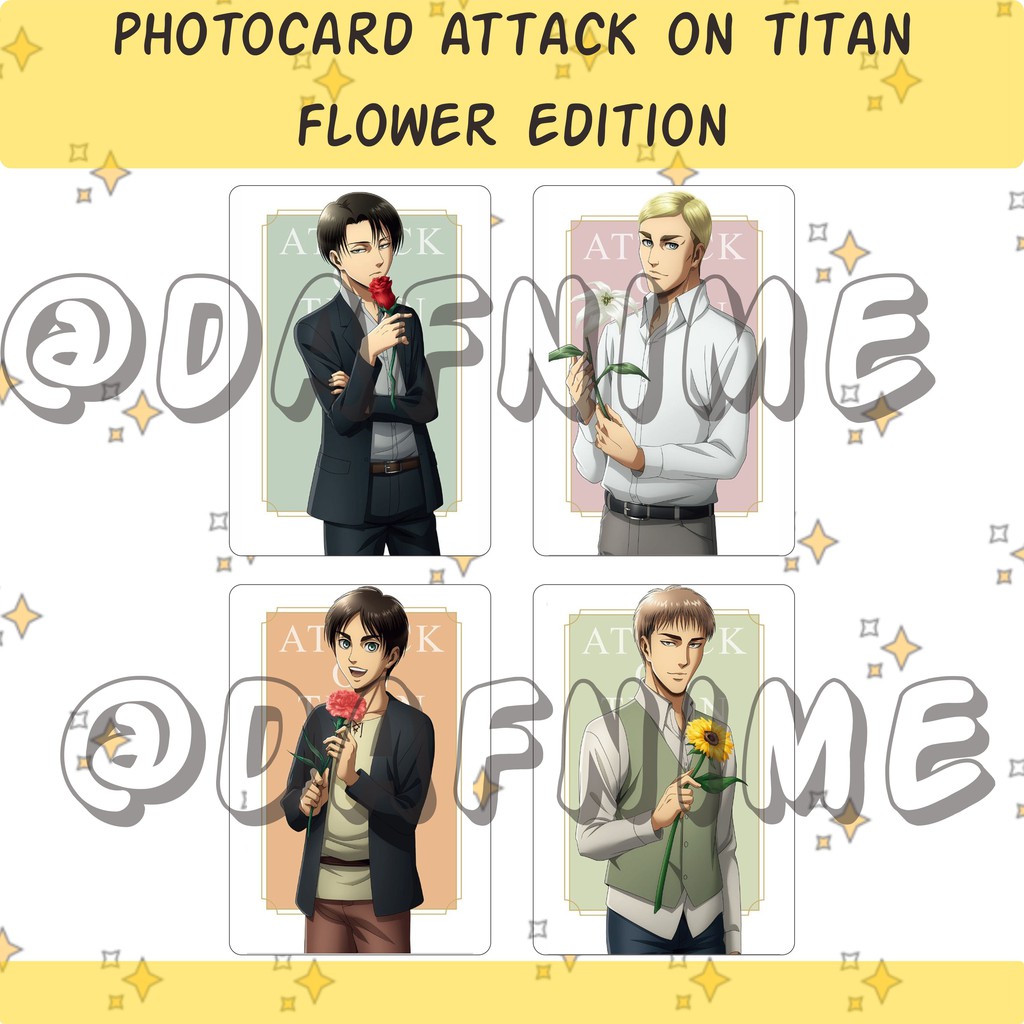 PHOTOCARD ANIME ATTACK ON TITAN AOT FLOWER EDITION