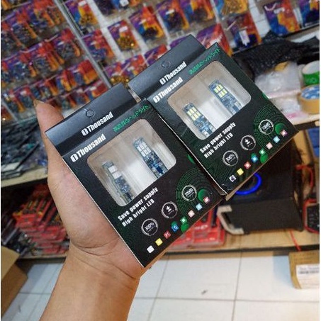 Bohlam seri lampu seri lampu sen led 1thousand Yobis T10 15 led jelly harga sepasang