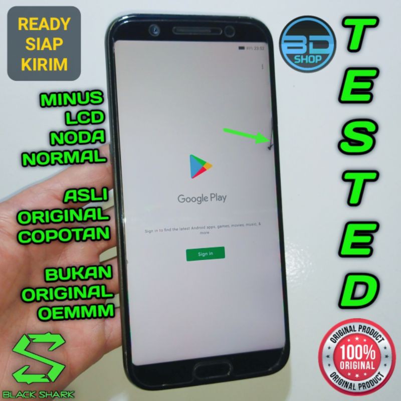 MINUS : ORIGINAL COPOTAN LCD Touchscreen XIAOMI BLACKSHARK BLACK SHARK 1 SKR-HO