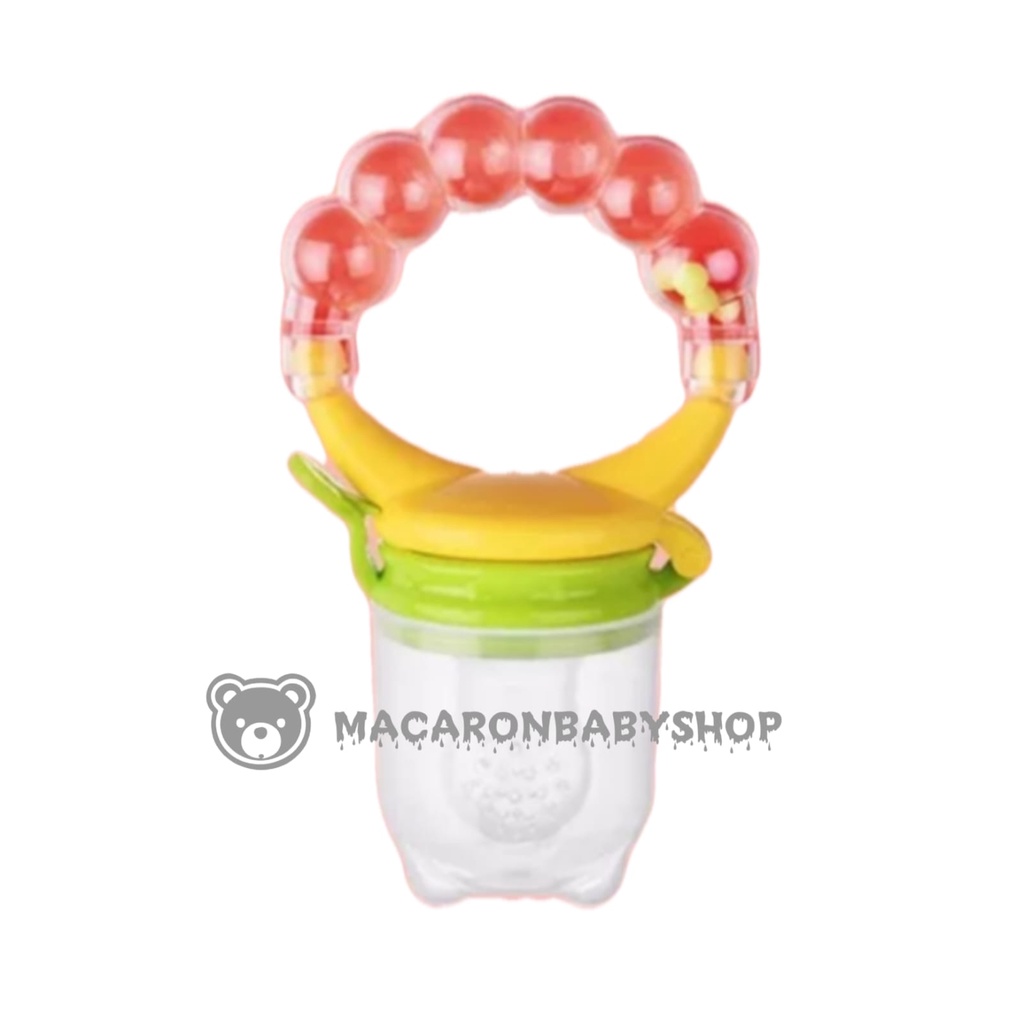 Empeng buah bayi/empeng buah baby/empeng buah dan sayur/empeng buah gigitan bayi empeng buah ukuran-E Rattle Orange