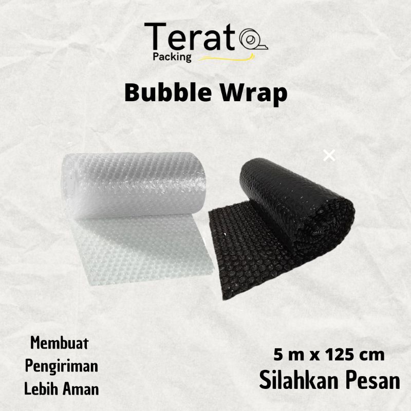 

Bubble Wrap Hitam & Bening ( 5m x125 cm )