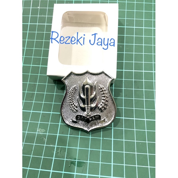 PIN LENCANA KEWENANGAN SECURITY SATPAM SILVER PAKU
