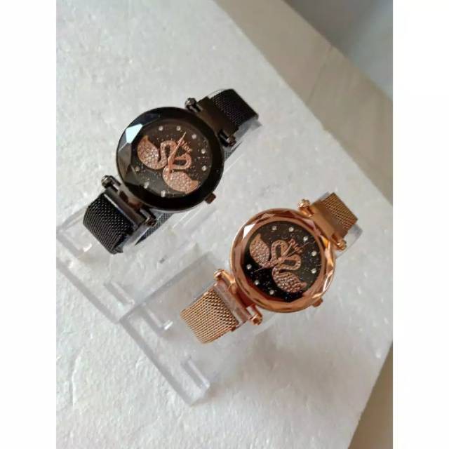 (GROSIRJAYA32) Jam Tangan Wanita Angsa swarosvki rantai magnet/Jam tangan casual wanita