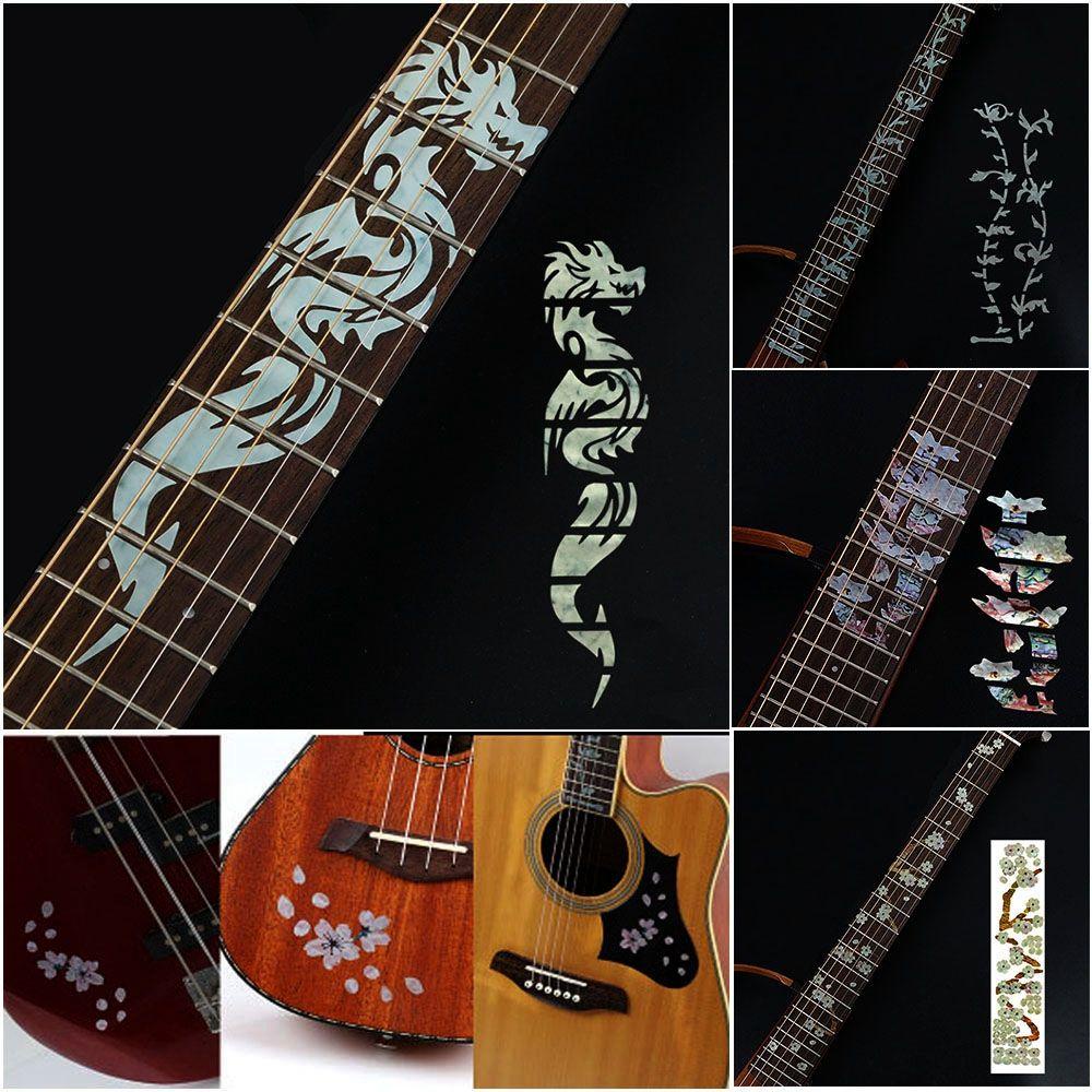 Suyo Fretboard Stiker 22gaya Bagian Gitar Elektrik Yang Indah Cross Inlay Decals