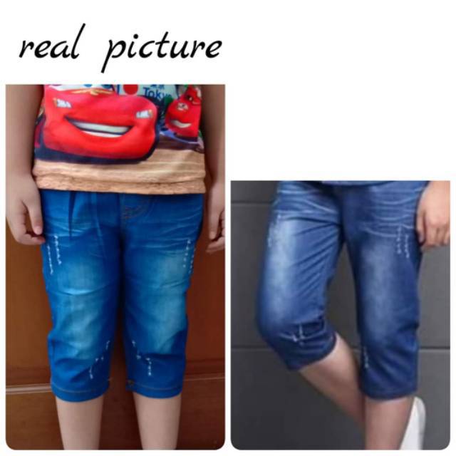 Celana anak laki 9 th cowok jeans impor di bwh selutut Celana anak laki 9 th cowok jeans impor di bwh selutut