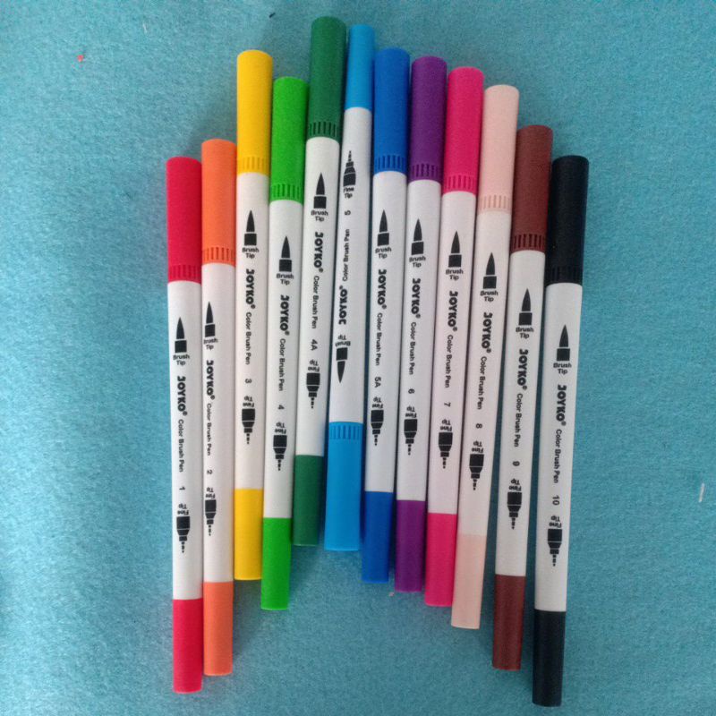 BRUSH PEN JOYKO CLP-06 ( Pena Kuas 12 Warna )