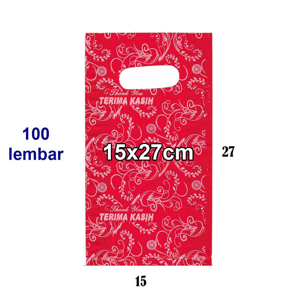 Kantong plastik - TERIMA KASIH - TEBAL 15x27
