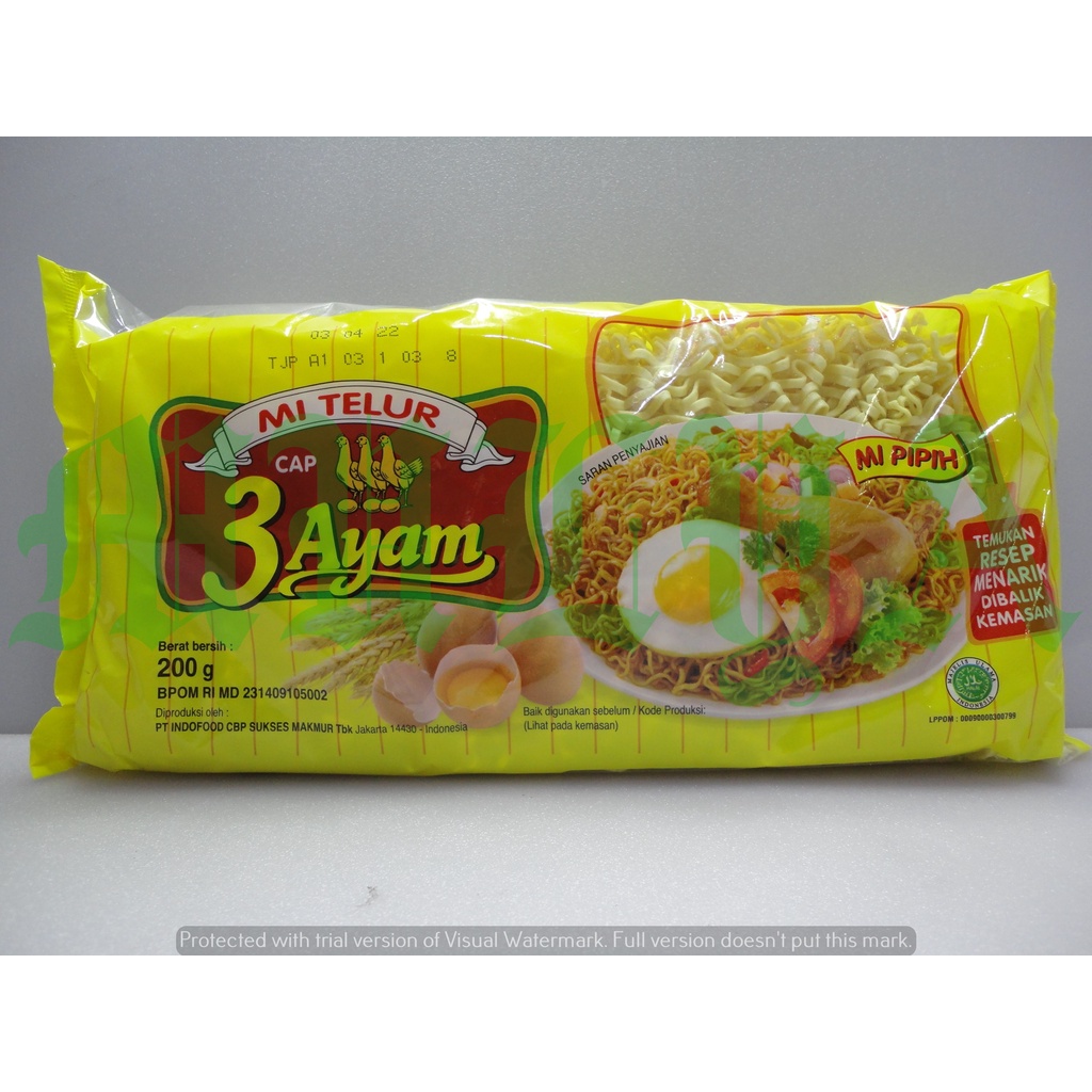 

Mie telur cap 3 ayam (kuning)