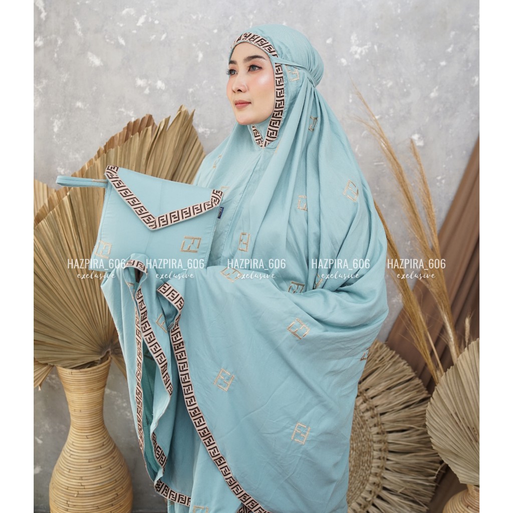 MUKENA DEWASA RAYON BORDIR FEISYA PREMIUM JUMBO