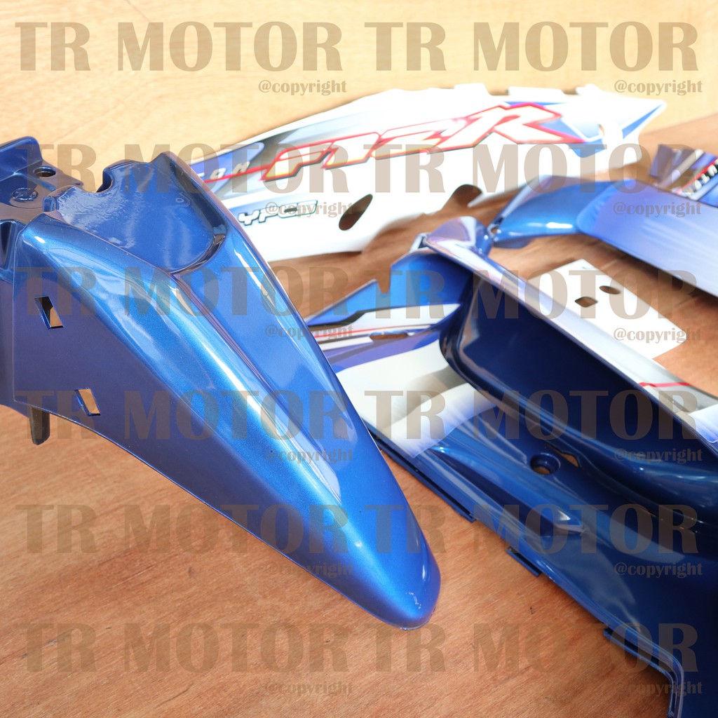 Cover Body Fizr F1zr Full Clutch Biru Putih  Full Set Halus Cover Bodi Yamaha Fiz r