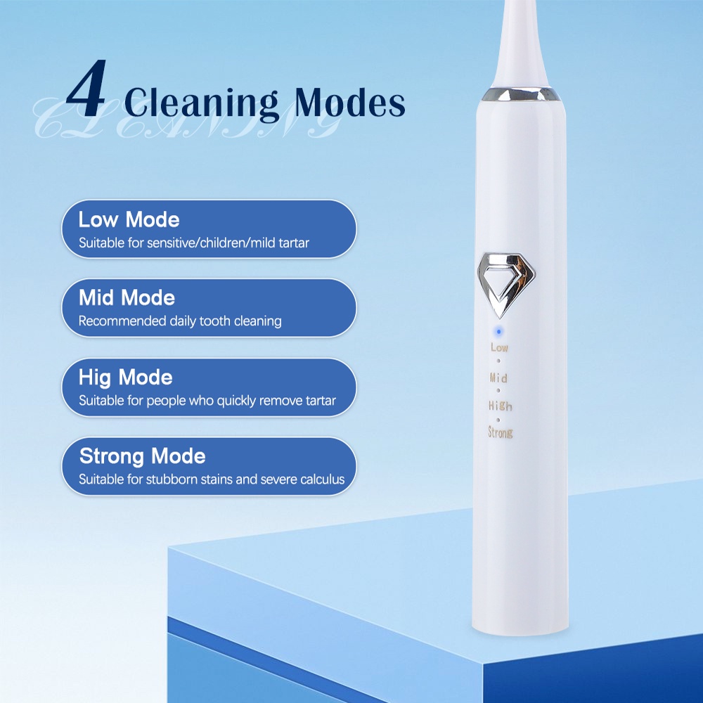 Spot 2 in 1 Electric Tooth Scaler Set &amp; Electric ToothbrushWhiten 3 mode IPX7 Teeth Tartar Remover Tool * FREE 5 Aksesoris