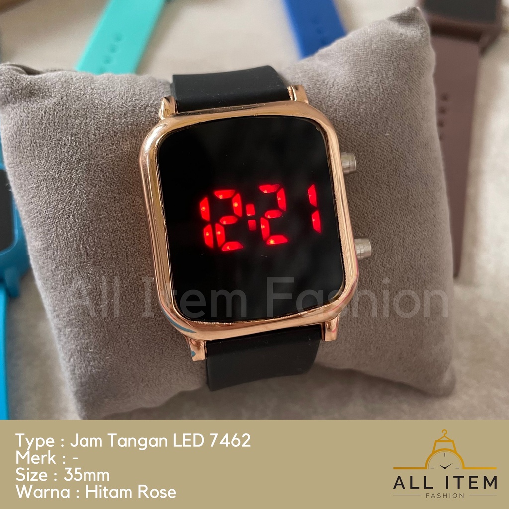 COD✅ Jam Tangan Digital LED 7462 Rubber Electronic Fashion Import Pria Wanita Anak Remaja / Jam Tangan Segi Kotak / Jam Tangan LED DEWASA MODEL KOREA / HARGA GROSIR