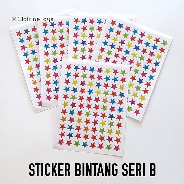 

(ISI 5 LEMBAR) STICKER BINTANG SERI B - STICKER REWARDS - STICKER ANAK