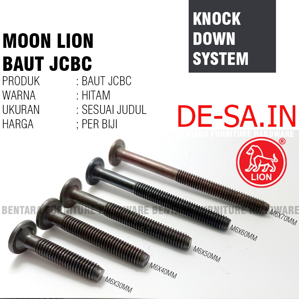 Moon Lion Baut JCBC M6 X 30MM - Bolt Furniture Knockdown