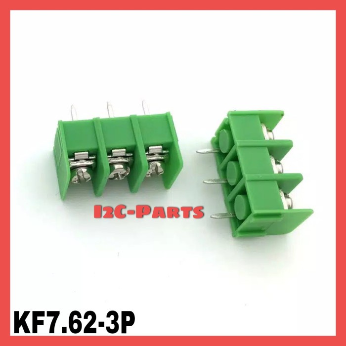 KF7.62 3p 3 pin Terminal Block Screw Pitch 7.62 Blok PCB hijau 3pin