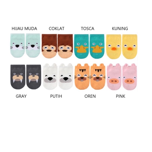 [BABY EL STORE] Sock Infant Kaos Kaki Bayi Anak Katun Binatang Animal Sock Baby Kids Cotton Import Prewalker