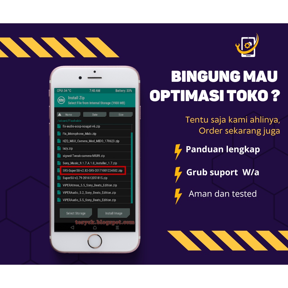 HP ROOT F/O OPTIMASI HP PASUKAN PERANG REDMI NOTE 7 4/64 / REDMI NOTE 4X / REDMI NOTE 5