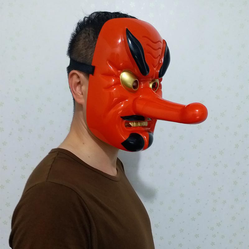 TOTE topeng tengu halloween cosplay mask tradisional jepang