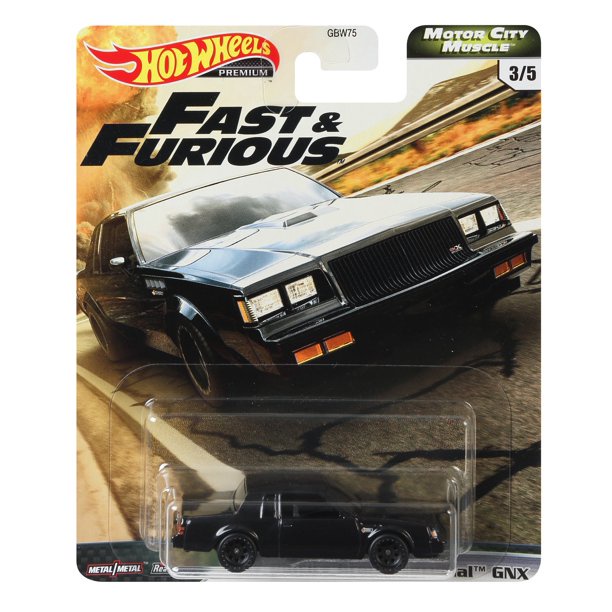 Hot Wheels 87 BUICK GRAND NATIONAL GNX Hitam Fast and Furious FNF F&amp;F Motor City Muscle W Premium Hotwheels Mobil