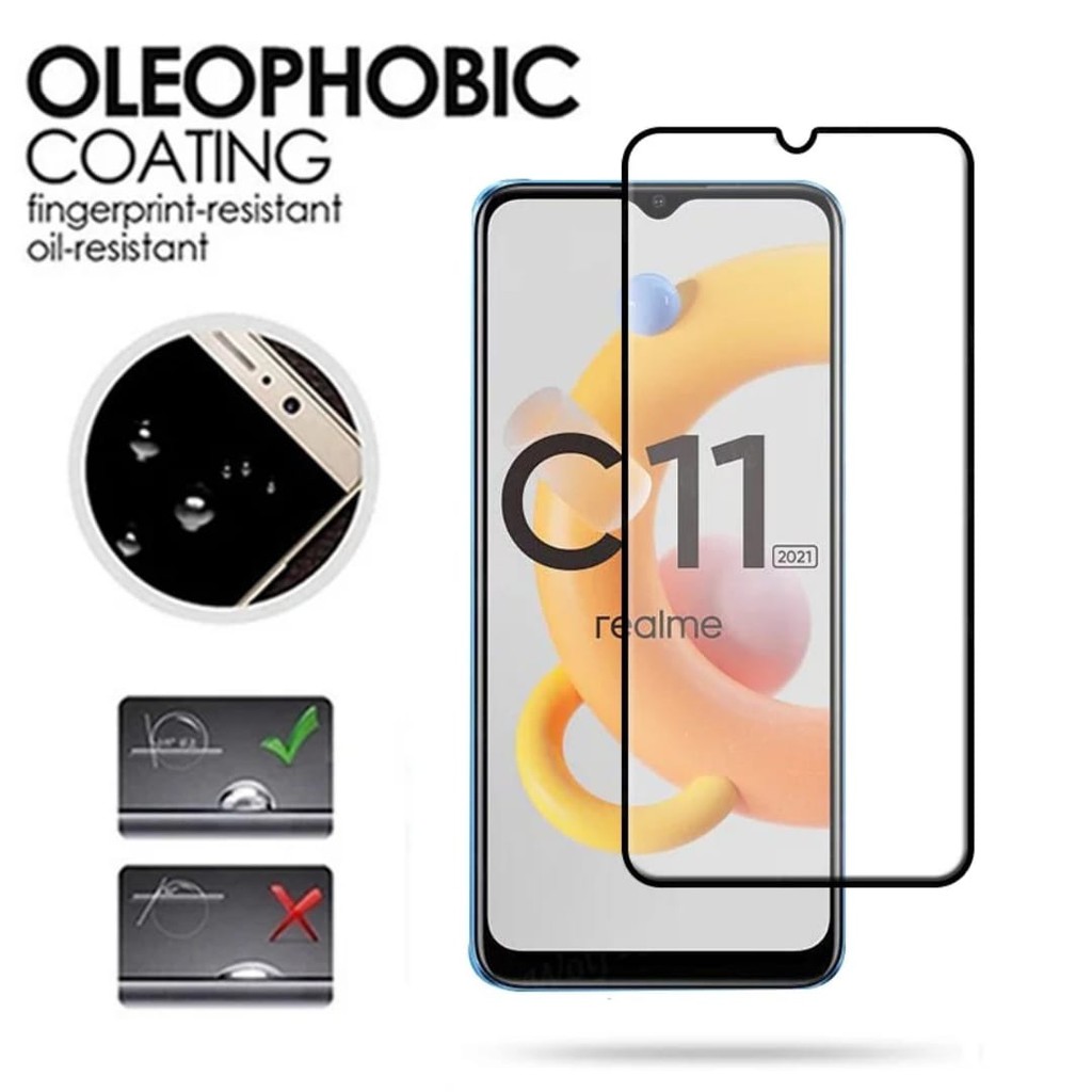 Tempered Glass Warna Realme C11 2021 Anti Gores Handphone