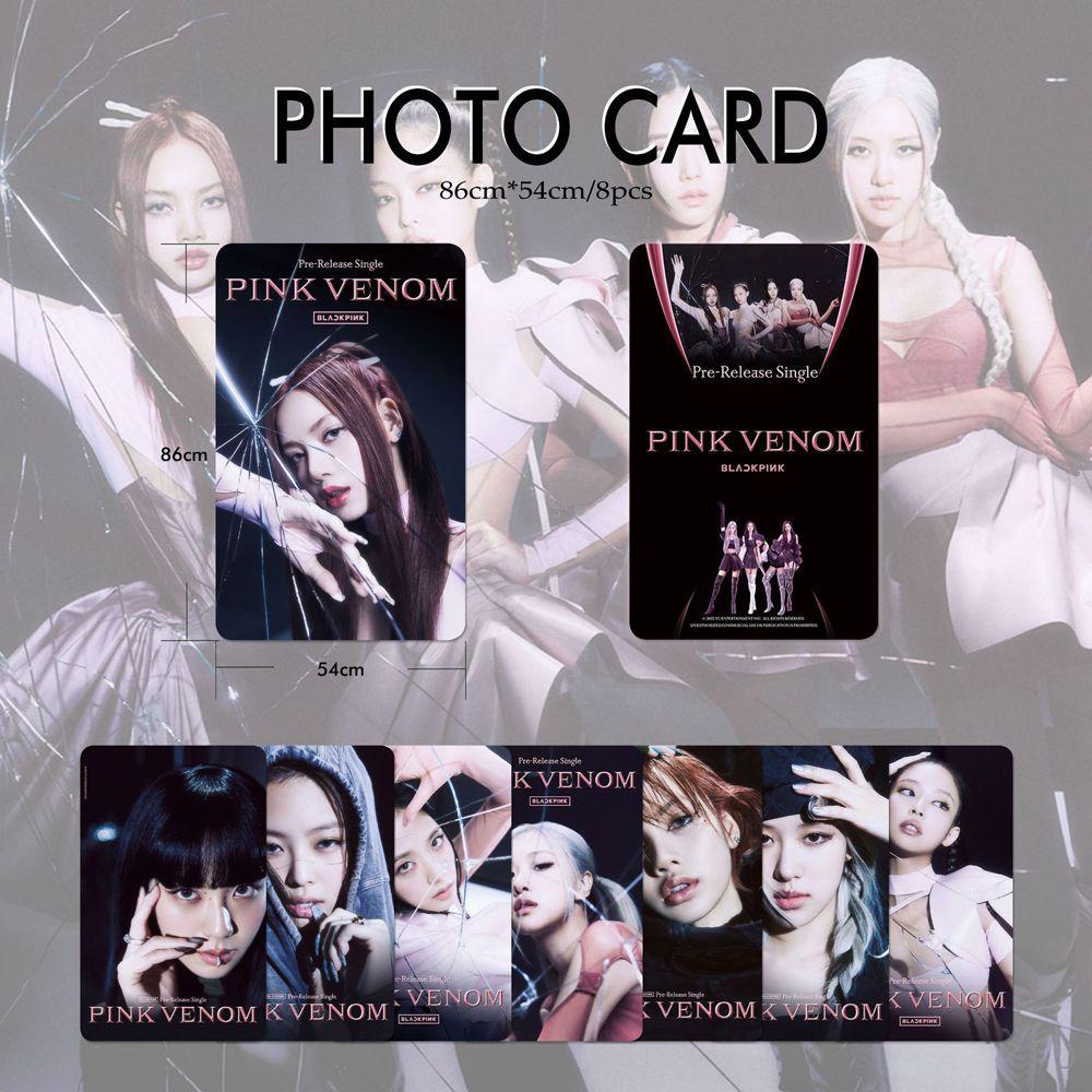 Needway  PINK VENOM Photocards Fans Collection Konser Cetak Foto Idol Kartu Lomo LISA JENNIE ROSE LISA Postcard