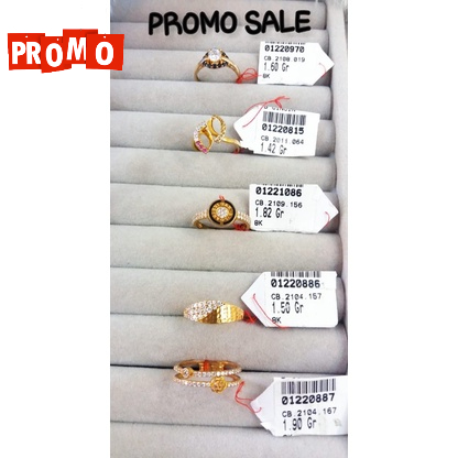 Cincin promo murah kadar 375/8karat wanita dewasa