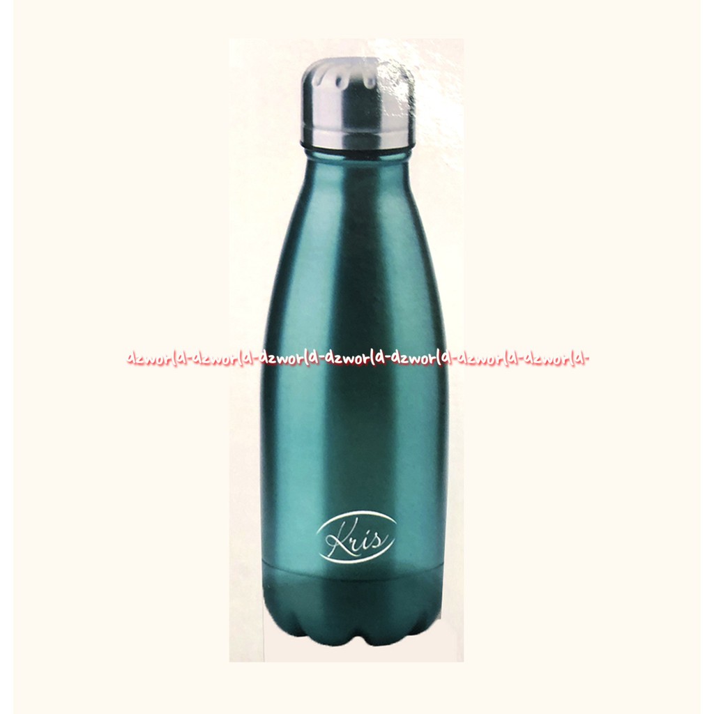 Kris Thermal Bottle Vacuum 350ml Blue Botol Minuman Panas Dingin Tahan Lama Termal Botle Vakum Krischef Krisbow Warna Hijau Tosca 350 ml