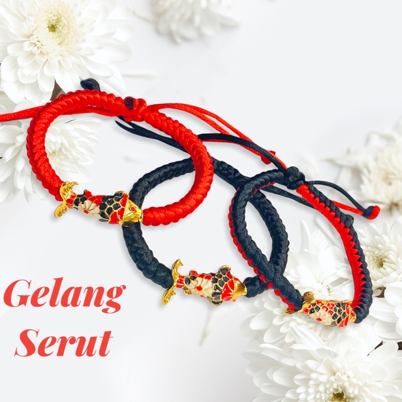 gelang tangan wanita//gelang serut tali//gelang hongkong