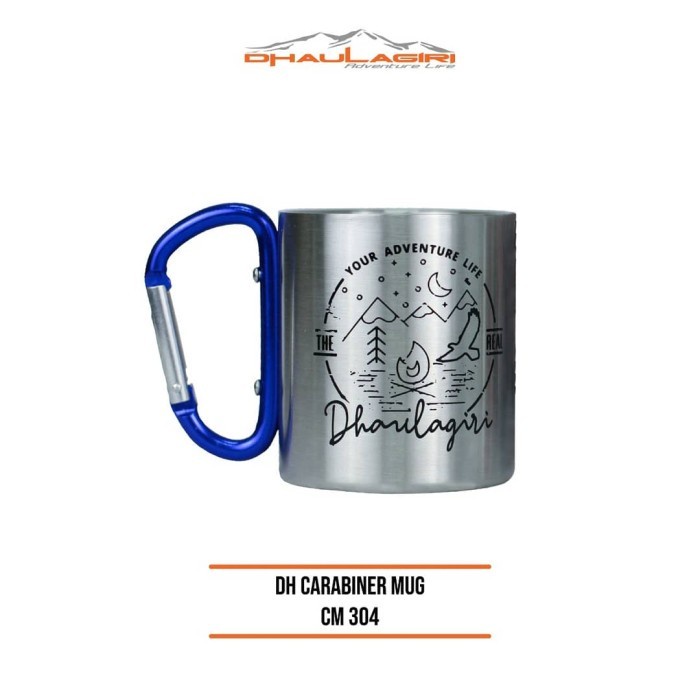 Gelas Carabiner Cup 220ML Mug Stainless Dhaulagiri Outdoor Camping