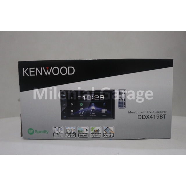Headunit Double Din Kenwood DDX-419BT DDX419BT bluetooth Head Unit TV DVD Tape Mobil Asli