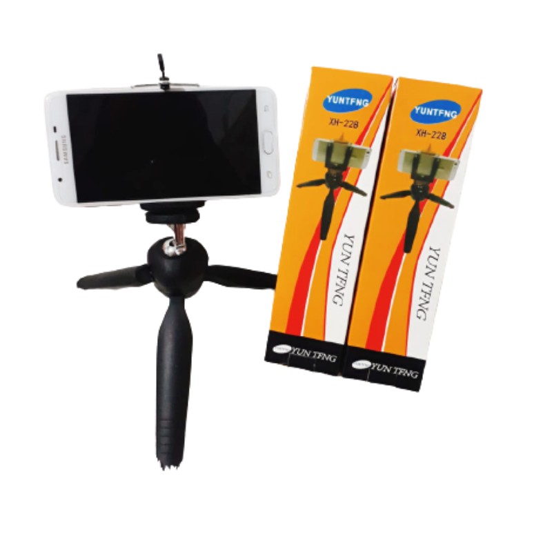 CLIP ON MICROPHONE VLOG PAKET LENGKAP TRIPOD MINI YUNTENG CLIP ON AUDIO SPLITTER