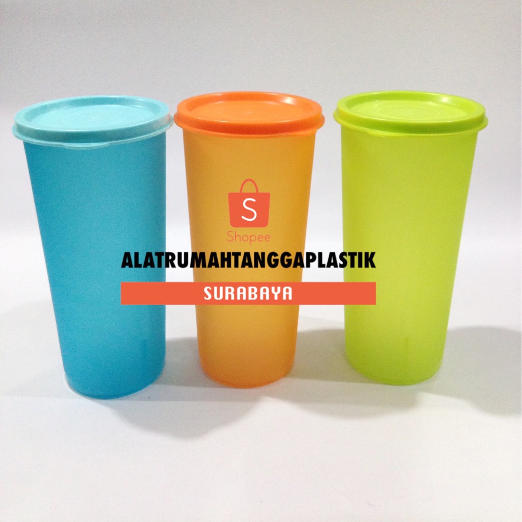 6 pcs Gelas Plastik + Tutup / Botol Plastik / Tumbler Plastik / Botol Souvenir / Botol Polos / Botol