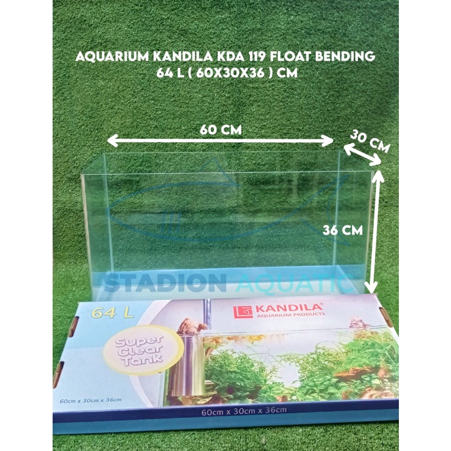 Aquarium kandila KDA119 Float Bending 64 L (60x30x36 ) cm