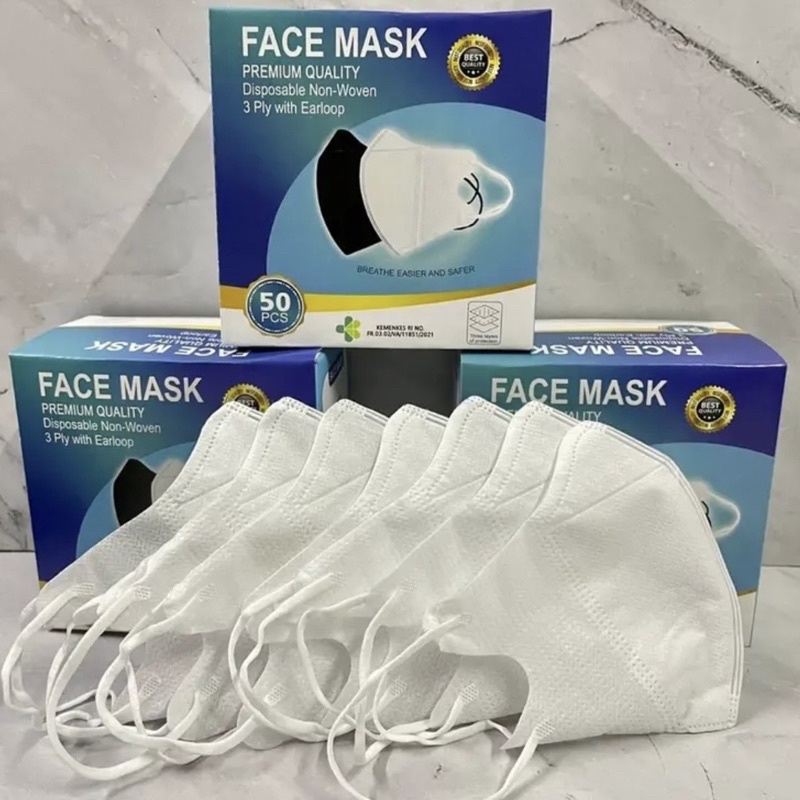 Masker Duckbill FM 3ply | Duckbill Face Mask Earloop 50's