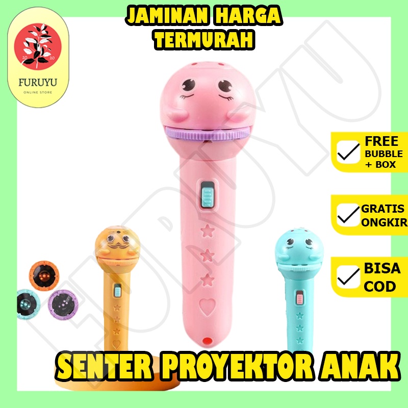 Mainan Anak Senter Proyektor Fun Flashlight Mainan Proyektor Gambar Hewan Mainan Edukasi Anak 24 Pola