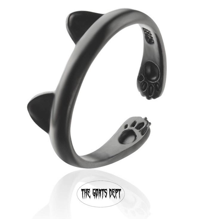 Kejutan Hari Ini Ariana Grande Black Cat Ring by The Goats Dept