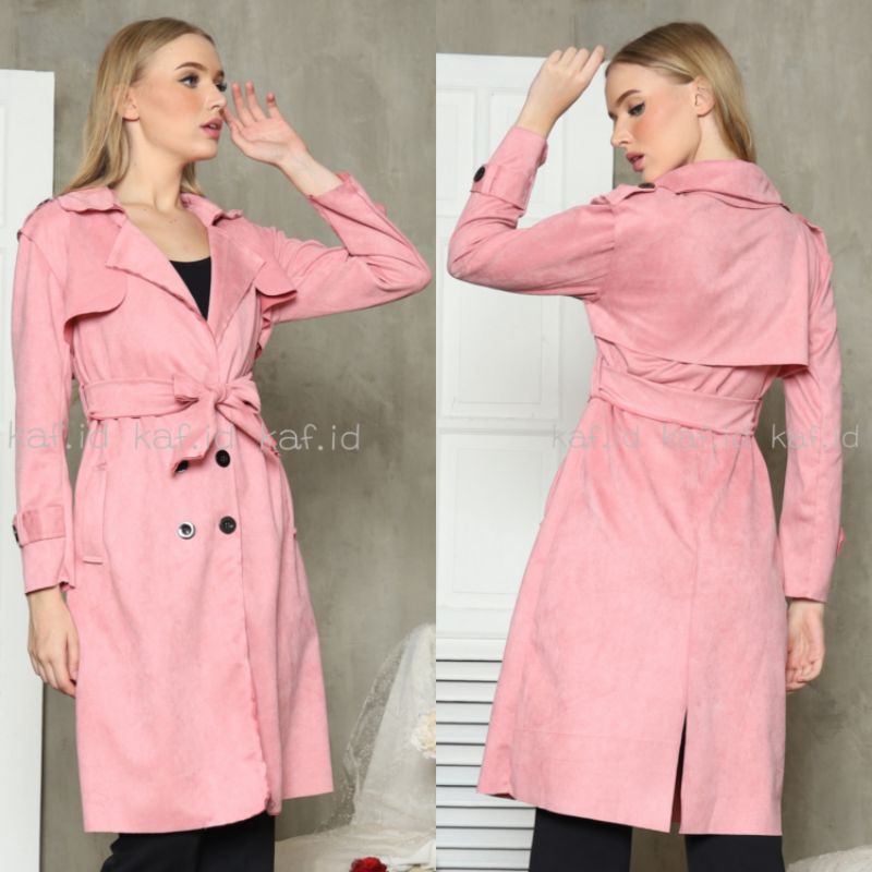 Long Coat Jaket Panjang/ Blazer Wanita Panjang / Coat Suede Premium Termurah