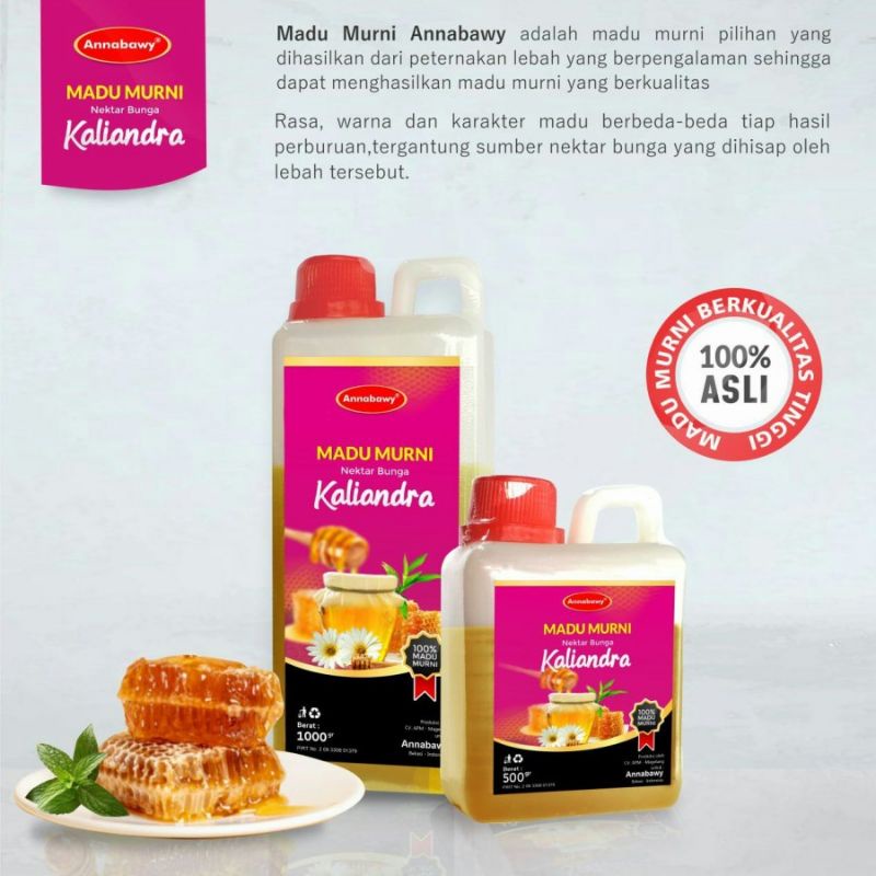 MADU MURNI KALIANDRA 500 GRAM ANNABAWY