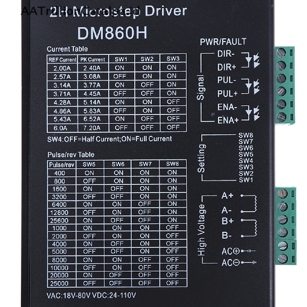 Stepper motor driver cintroller DM860 microstep brushless DC stepper