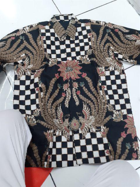 (1kg=4pcs) Kemeja Batik Lengan Panjang Batik Wajalulang Batik Solo Seragam Batik