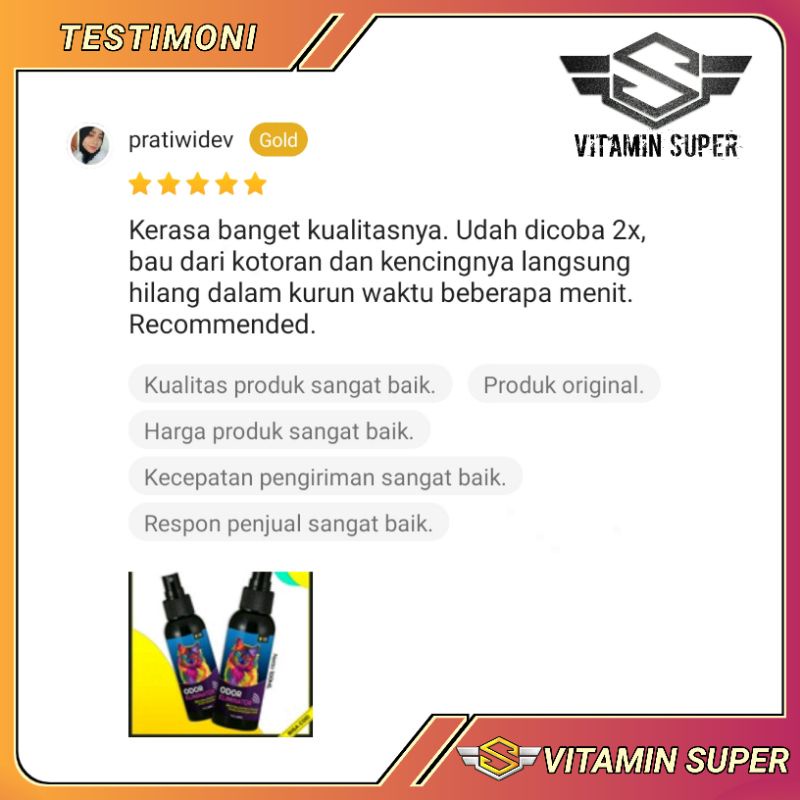 Penghilang Bau Pesing Odor Eliminator | Penghilang Bau Pesing, Membunuh Kuman dan Bakteri, Basmi Bau Tidak Sedap Pipis, Urine dan BAB Anabul