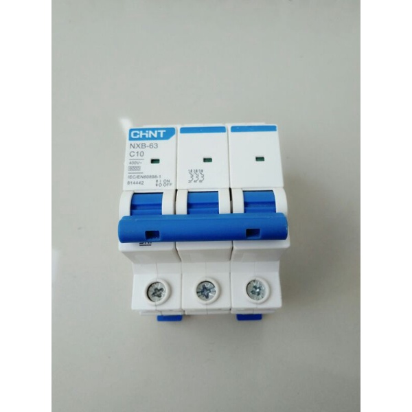 Chint MCB Breaker C10 10A NXB 63 3 pole phase