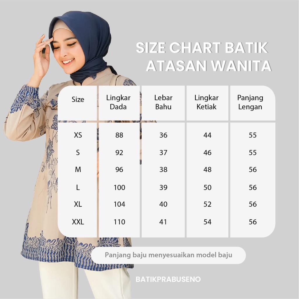 Batik Prabuseno - Lisna Tunik Batik Wanita Lengan Panjang-4