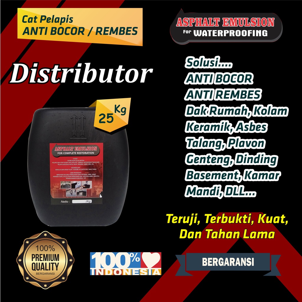 Cat Tembok Anti Bocor Aspal Cair Anti Bocor Cat Kolam Anti Bocor Cat Pelapis Anti Bocor Asphalt Emul